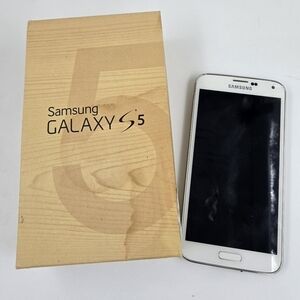 PARTS ONLY Samsung Galaxy S5 16GB White SM-G900A (AT&T) With Box